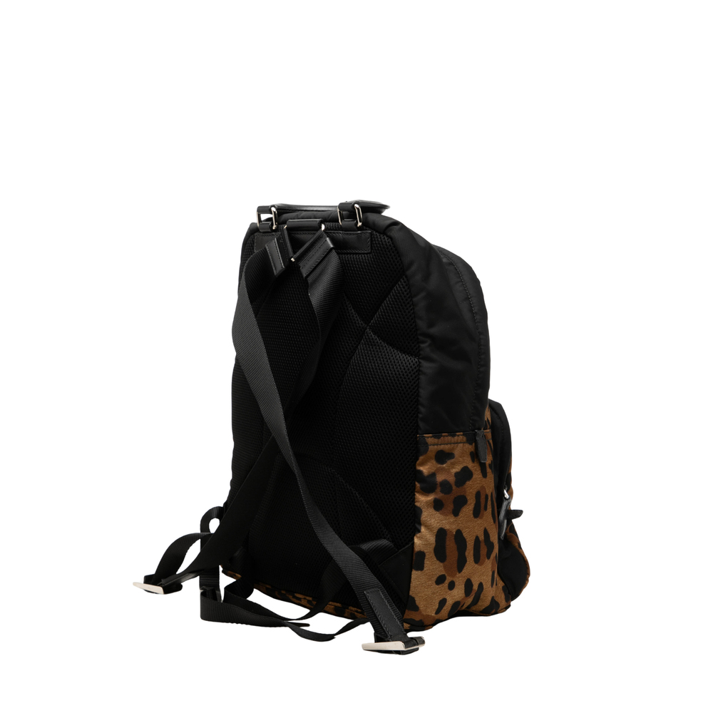 Pre-Loved Prada Leopard Print Tessuto Backpack - Picture 2 of 6